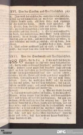 XXVI. Von der Sanftmuth und Versöhnlichkeit.