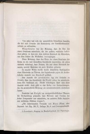 Von jeher hat ...