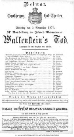Wallenstein's Tod