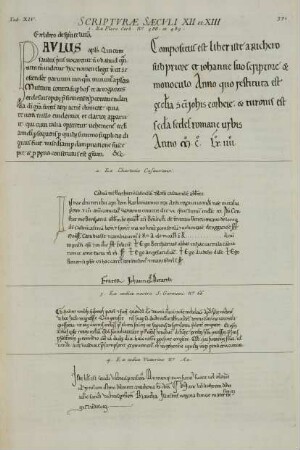 Tab. XIV. Scripturae Saeculi XII & XIII