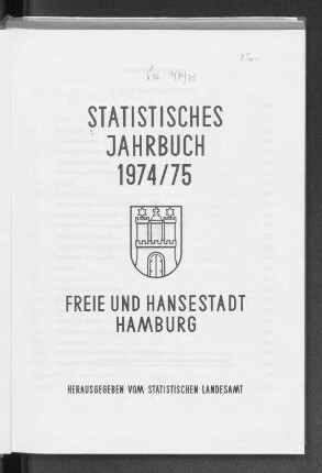 1974/75: Statistisches Jahrbuch