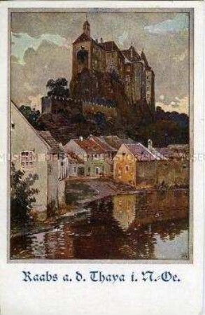 Burg Raabs/Thaya, Postkarte des Deutschen Schulvereins Nr.456