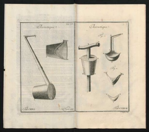 Acoustique. Num. 44. Tab. CXXVI. Acoustique Tab. CXXVII.