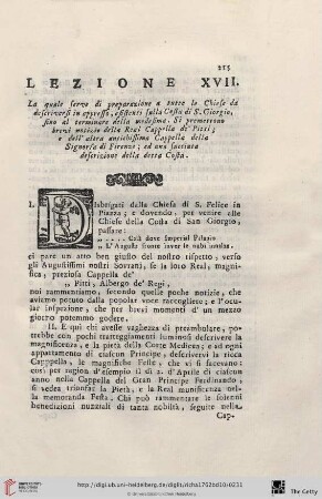 Lezione XVII.