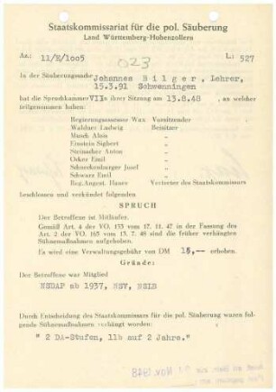 Bilger, Johannes