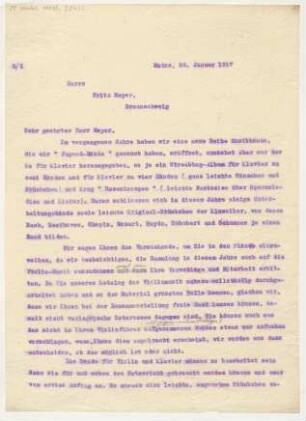 Brief an Fritz Meyer : 24.01.1917