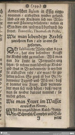 Wie man Feuer im Wasser erwecken könne