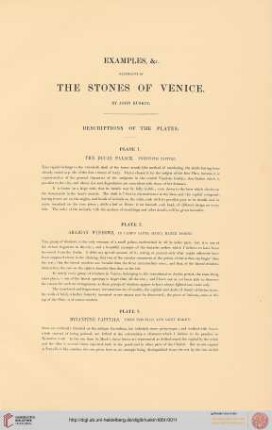 Descriptions of the plates