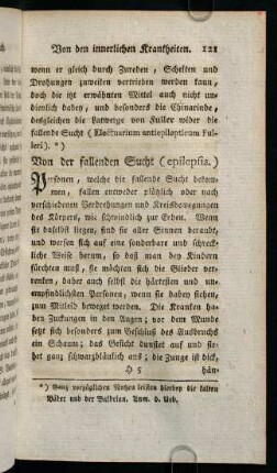 121-140, Von der fallenden Sucht (epilepsia)