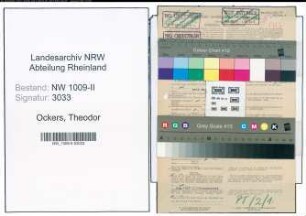 Entnazifizierung Theodor Ockers , geb. 28.09.1897 (Postbeamter)