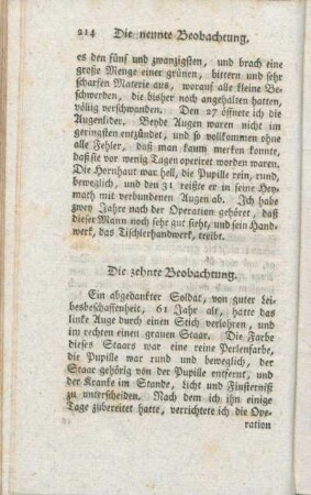 Die zehnte Beobachtung.
