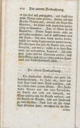 Die zehnte Beobachtung.