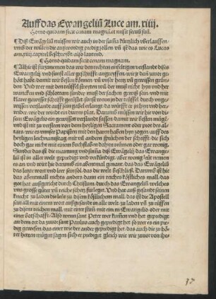 Auff das Ewangelium Luce am .xiiii. Homo quidam fecit cenam magnam. et misit servum suum.