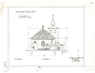 Bestelmeyer, German; Prien / Chiemsee; Ev. Kirche - Längsschnitt