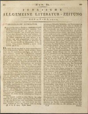 Num. 61. Den 13. März 1805