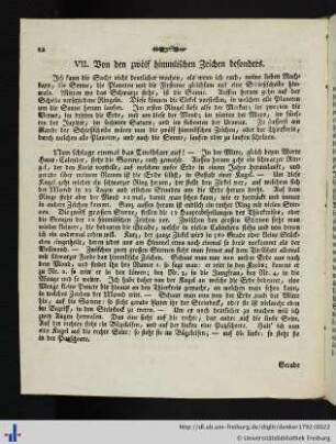 VII. Von den zwölf himmlischen Zeichen besonders.