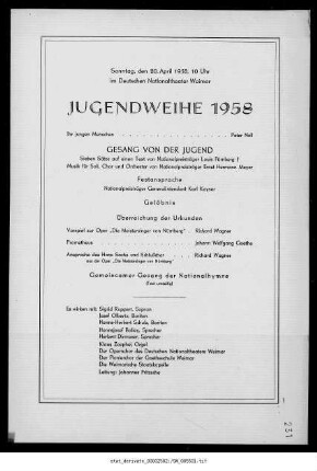 Jugendweihe 1958