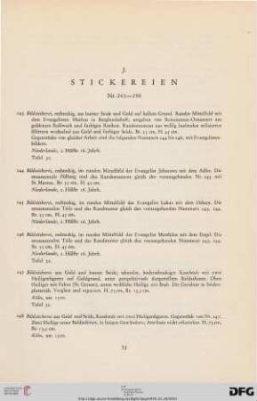 Stickereien (Nr. 243-256)