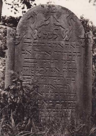 Bei Landau. Judenfriedhof. Grabstein
