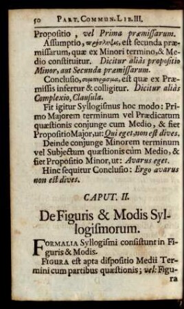 Caput. II. De Figuris & Modis Syllogismorum.