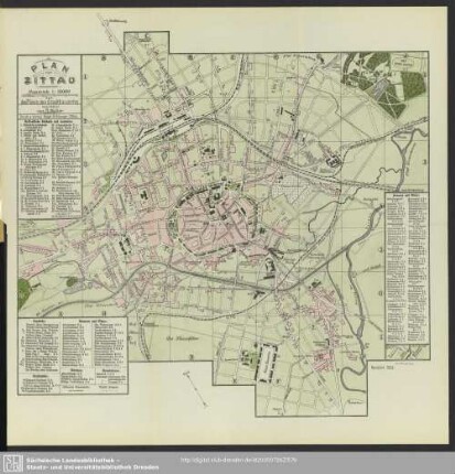 Karte : Plan von Zittau