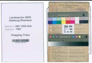 Entnazifizierung Franz Poepping , geb. 14.12.1908 (Arzt)