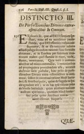 336, 196. Explicatis iis, quae ad Dei Essentiam ...