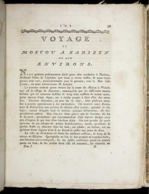 Voyage De Moscou a Zarizyn Et Aux Environs.