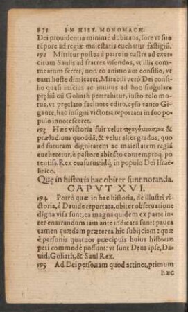 Quae in historia hac obiter sunt notanda. Caput XVI.