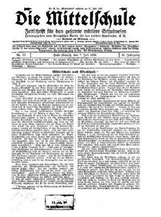 Mittelschule und Wirtschaft