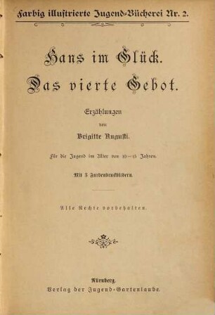 Farbig illustrierte Jugend-Bücherei, 2