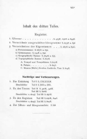 Inhalt des dritten Teiles