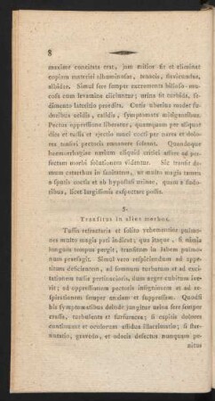 5. Transitus in alios morbos.