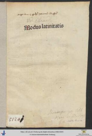 Modus latinitatis
