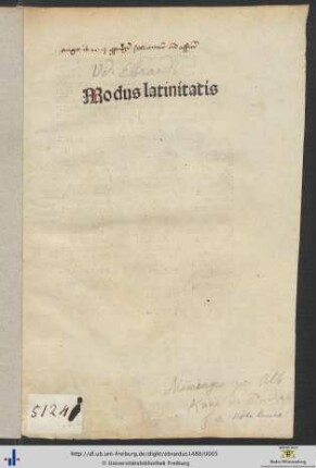 Modus latinitatis