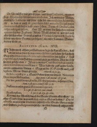 Salvatio Cap. XVII.