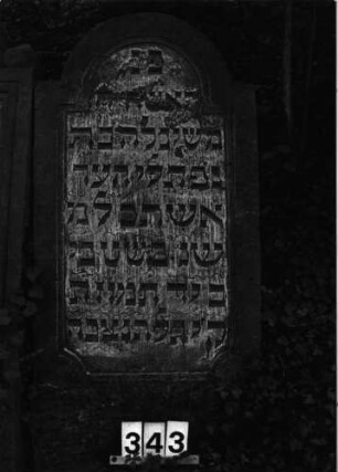 Grabstein 343 (Index: 99898016) Maße HxBxT: 121x60x10 cm: Grabstein 343