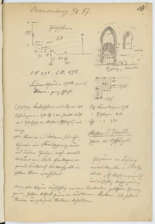 Paulikirche, Brandenburg/Havel: Details Kreuzgang (aus: Skizzen- und Fotoalbum 12)