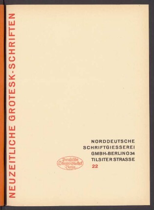 Neuzeitliche Grotesk-Schriften : [Schriftprobe]