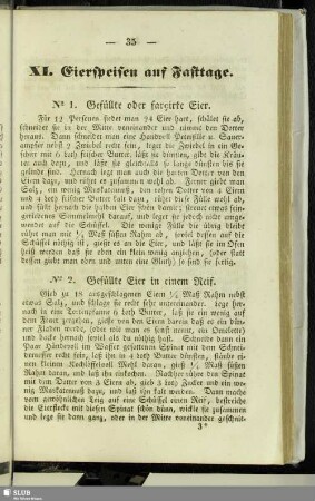 XI. Eierspeisen auf Fasttage