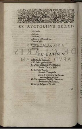 Ex Auctoribus Graecis / Ex Latinis