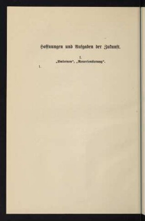 94-100, I. "Umlernen", "Neuorientierung"