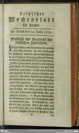 80. Stück den 12. Julii 1773