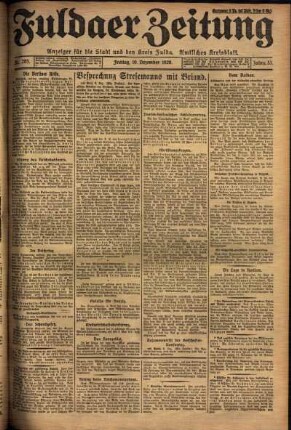 Ausgabe vom Freitag, den 10. Dezember 1926.