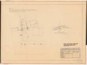 Reichsluftfahrtministerium, Berlin: Durchgang V1/L1: Grundriss, Schnitt 1:100