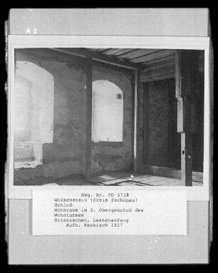 Schloss Wolkenstein, Innenansicht, Wohnraum im 2. OG des Wohnturmes