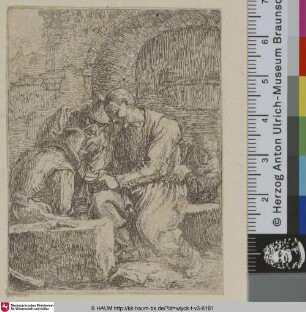 [Die drei Spieler; Players at card]