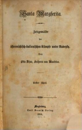 Santa Margherita : Zeitgemälde der österreichisch-italienischen Kämpfe unter Radetzky, 1