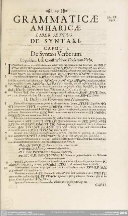 Grammaticae Amharicae Liber Sextus, De Syntaxi