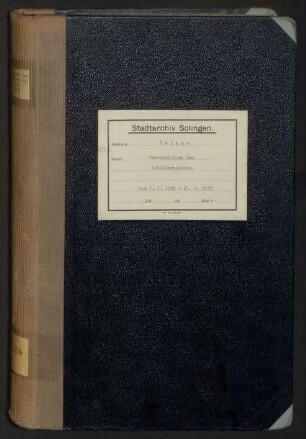 Ohligs: Schuldeputation 1920-1929